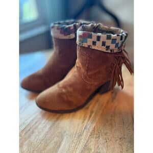 ZIGI SOHO Shailene Southwestern Rich Caramel Leather Boots